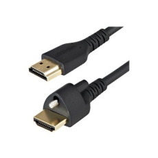 StarTech.com 2m (6ft) HDMI Cable with Locking Screw, 4K 60Hz HDR 10, High Speed HDMI 2.0 Monitor Cable with Locking Screw Connector for Secure Connection, HDMI Cable with Ethernet, M/M - Adjustable M3.0 Screw (HDMM2MLS) - Prémiove vysoká rychlost - kabel HDMI s ethernetem - HDMI s piny (male) do HDMI s piny (male) zamykací - 2 m - cerná - podpora 4K60 Hz (3840 x 2160) StarTech.com 2m (6ft) HDMI Cable with Locking Screw, 4K 60Hz HDR 10, High Speed HDMI 2.0 Monitor Cable with Locking Screw Connector for Secure Connection, HDMI Cable with Ethernet, M/M - Adjustable M3.0 Screw (HDMM2MLS) - Prémiove vysoká rychlost - kabel HDMI s ethernetem - HDMI s piny (male) do HDMI s piny (male) zamykací - 2 m - cerná - podpora 4K60 Hz (3840 x 2160)