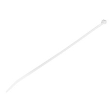 Startech 10"(25cm) Cable Ties, 1/8"(4mm) wide, 2-5/8"(68mm) Bundle Diameter, 50lb(22kg) Tensile Strength, Nylon Self Locking Zip Ties w/Curved Tip, 94V-2/UL Listed, 1000 Pack, White - Nylon 66 Plastic - TAA (CBMZT10NK) - Kabelová stahovací páska - 25.4 cm - bílá - kompatibilní s TAA (balení 1000)