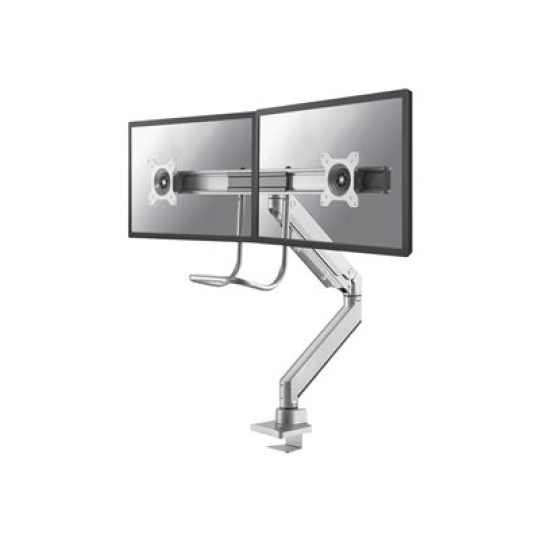 Neomounts by Newstar Select NM-D775DX - Montážní sada - full-motion - pro 2 LCD displeje - stříbrná - velikost obrazovky: 10"-32" - upevnění svorkou, průchodka, upevnitelné na stůl
