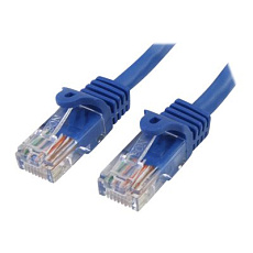 Startech 1m Blue Cat5e / Cat 5 Snagless Patch Cable - Patch kabel - RJ-45 (M) do RJ-45 (M) - 1 m - UTP - CAT 5e - provedení bez hrbolku - modrá