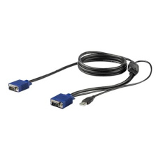 StarTech.com 6 ft. (1.8 m) USB KVM Cable for StarTech.com Rackmount Consoles - VGA and USB KVM Console Cable (RKCONSUV6) - Kabel video / USB - mini-VGA (M) do USB, HD-15 (VGA) (M) - 1.8 m - pro P/N: RKCONS1701, RKCONS1708K, RKCONS1716K, RKCONS17HD, RKCONS1908K, RKCONS1916K