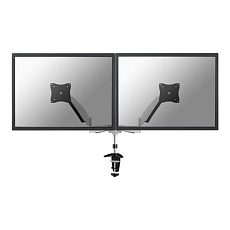 Neomounts FPMA-D950D - Montážní sada - plný pohyb - pro 2 LCD displeje - stříbrná - velikost obrazovky: 10"-27" - upevnění svorkou, průchodka, upevnitelné na stůl