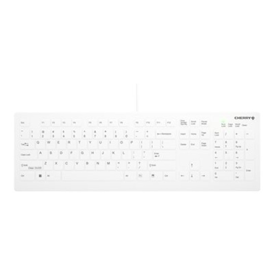 Active Key AK-C8112 - Klávesnice - medical - full size - pratelné - bezdrátový - 2.4 GHz - QWERTY - americká - klávesový spínač: CHERRY SX - bílá