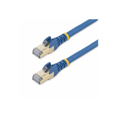 StarTech.com 1.5m CAT6A Ethernet Cable, 10 Gigabit Shielded Snagless RJ45 100W PoE Patch Cord, CAT 6A 10GbE STP Network Cable w/Strain Relief, Blue, Fluke Tested/UL Certified Wiring/TIA - Category 6A - 26AWG (6ASPAT150CMBL) - Patch kabel - RJ-45 (M) do RJ-45 (M) - 1.5 m - STP - CAT 6a - lisovaný, provedení bez hrbolků - modrá