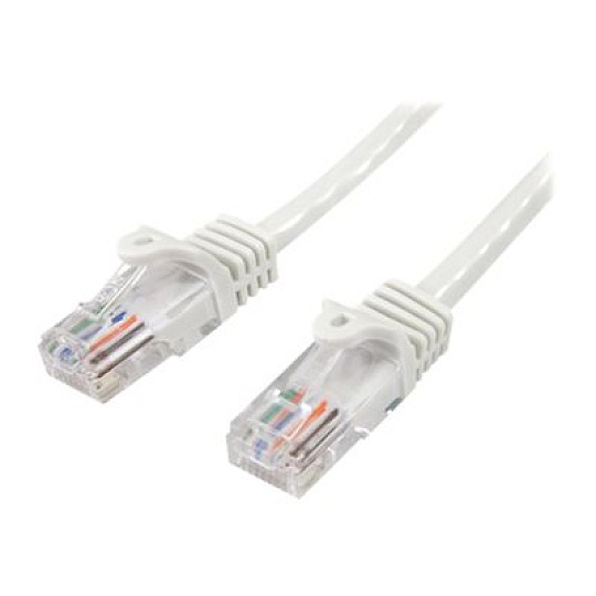 Startech CAT5e Cable - 7 m White Ethernet Cable - Snagless - CAT5e Patch Cord - CAT5e UTP Cable - RJ45 Network Cable - Patch kabel - RJ-45 (M) do RJ-45 (M) - 7 m - UTP - CAT 5e - provedení bez hrbolku - bílá