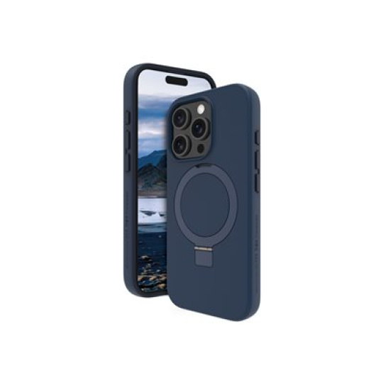 dbramante1928 Iceland Ultra - Zadní kryt pro mobilní telefon - s hliníkovým stojánkem - kompatibilita s MagSafe - D3O, plast - modrá - pro Apple iPhone 16 Pro Max