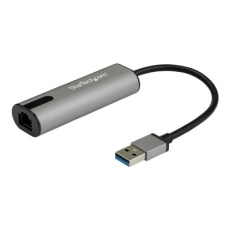 StarTech.com 2.5GbE USB A to Ethernet Adapter, NBASE-T NIC, USB 3.0 Type A 2.5 GbE /1 GbE Multi Speed Gigabit Network, USB 3.1 Laptop to RJ45/LAN, Lenovo X1 Carbon, HP EliteBook/ ZBook - Type-A to Ethernet (US2GA30) - Síťový adaptér - USB 3.0 - 10M/100M/1G/2.5 Gigabit Ethernet x 1 - černá, šedá space gray