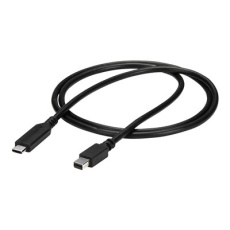 StarTech.com 1m / 3.3ft USB-C to Mini DisplayPort Cable - 4K 60Hz - Black - USB 3.1 Type C to mDP Adapter (CDP2MDPMM1MB) - Kabel adaptéru - USB-C (M) do Mini DisplayPort (M) - USB 3.1 / Thunderbolt 3 / DisplayPort 1.2 - 1 m - podpora 4K60 Hz (3840 x 2160) - černá