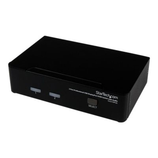 StarTech.com 2 Port DisplayPort KVM Switch - 2560x1600 @60Hz - Dual Port DP USB, Keyboard, Video, Mouse Switch Box w/ Audio for Computers and Monitors (SV231DPUA) - Prepínac KVM / audio - 2 x KVM / zvuk - 1 místní uživatel - desktop - pro P/N: DP4N1USB6, IM12D1500P, SVA12M2NEUA, SVA12M5NA
