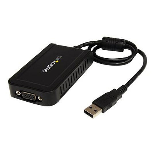 StarTech USB to VGA Adapter - 1920x1200 - External Video & Graphics Card - Dual Monitor Display Adapter - Supports Windows (USB2VGAE3) - Adaptér USB/VGA - kompatibilní s TAA - USB (M) do HD-15 (VGA) (F) - USB 2.0 - 50 cm - podpora 1920 x 1200 (WUXGA) - šedá - pro P/N: MXT101MM