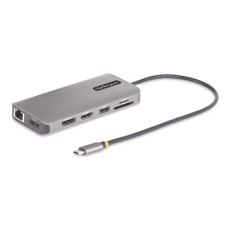 StarTech.com USB-C Triple-Monitor Multiport Adapter, HDMI/DP/Card Reader - Dokovací stanice - USB-C 3.2 Gen 1 / Thunderbolt 3 / Thunderbolt 4 - HDMI, 2 x DP - 1GbE