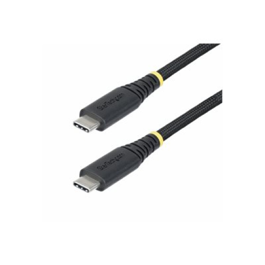 StarTech.com 3m USB-C Charging Cable, 240W, Silicone Jacket w/Braid - USB kabel - 24 pin USB-C (M) do 24 pin USB-C (M) - USB 2.0 - 48 V - 5 A - 3 m - technologie Extended Power Range (EPR), napájení USB (240 W) - cerná