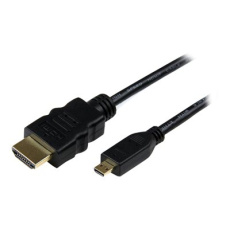 StarTech.com 2m High Speed HDMI Cable with Ethernet HDMI to HDMI Micro - Kabel HDMI s ethernetem - HDMI s piny (male) do 19 pin micro HDMI Type D s piny (male) - 2 m - cerná StarTech.com 2m High Speed HDMI Cable with Ethernet HDMI to HDMI Micro - Kabel HDMI s ethernetem - HDMI s piny (male) do 19 pin micro HDMI Type D s piny (male) - 2 m - cerná
