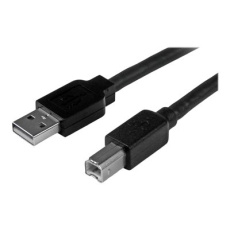 StarTech.com 15m / 50 ft Active USB 2.0 A to B Cable - Long 15 m USB Cable - 50 ft USB Printer Cable - 1x USB A (M), 1x USB B (M) - Black (USB2HAB50AC) - Kabel USB - USB typ B (M) do USB (M) - USB 2.0 - 15 m - aktivní - černá - pro P/N: ICUSB232D