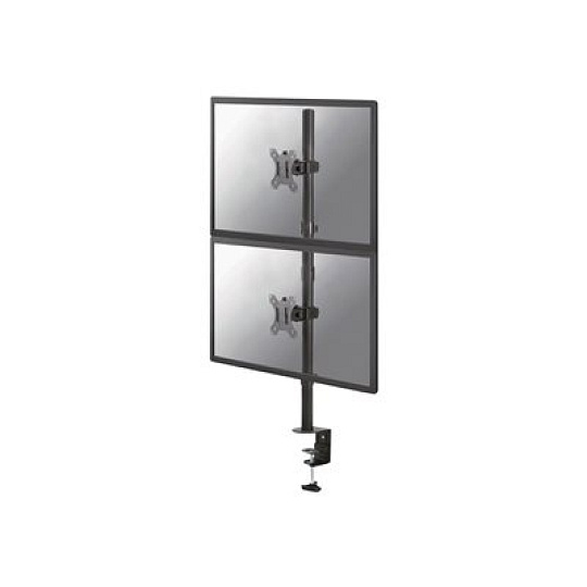 Neomounts FPMA-D550DV - Montážní sada - pro 2 LCD displeje - černá - velikost obrazovky: 10"-32" - upevnění svorkou, průchodka, upevnitelné na stůl