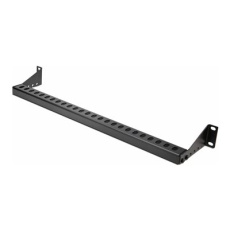 StarTech.com 1U Rack Mountable Cable Lacing Bar w/Adjustable Depth, Cable Support Guide For Organized 19" Racks/Cabinets, Horizontal Cable Guide For Patch Panels/Switches/PDUs - Uvazovací lišta pro správu kabelu (horizontální) - cerná - 1U - 19"