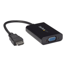 StarTech.com HDMI to VGA Video Adapter Converter with Audio for Desktop PC / Laptop / Ultrabook - 1920x1080 - Video adaptér - HDMI s piny (male) do HD-15 (VGA), mini jack, Micro USB typ B se zdířkami (female) - 25 cm - černá - podpora 1080p, aktivní - pro P/N: DK30CH2DEP, DK30CH2DEPUE, MST30C2DPPD StarTech.com HDMI to VGA Video Adapter Converter with Audio for Desktop PC / Laptop / Ultrabook - 1920x1080 - Video adaptér - HDMI s piny (male) do HD-15 (VGA), mini jack, Micro USB typ B se zdířkami (female) - 25 cm - černá - podpora 1080p, aktivní - pro P/N: DK30CH2DEP, DK30CH2DEPUE, MST30C2DPPD