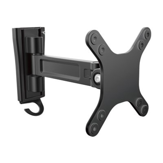 StarTech.com Monitor Wall Mount - Single Swivel - Supports Monitors 13" to 34" - VESA Monitor Wall Mount Bracket - Black (ARMWALLS) - Nastavitelné rameno (montážní deska) - pro monitor/plochý panel - hliník - cerná - velikost obrazovky: 13"-34"