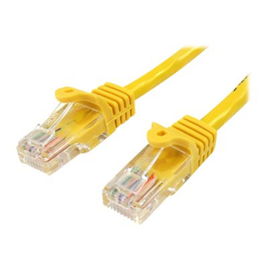 Startech 2m Yellow Cat5e / Cat 5 Snagless Patch Cable - Patch kabel - RJ-45 (M) do RJ-45 (M) - 2 m - UTP - CAT 5e - lisovaný, provedení bez hrbolku - žlutá