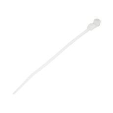 Startech 10cm(4") Cable Ties with Mounting Hole, 2mm(1/16") wide, 24mm(7/8") Bundle Dia. 8kg(18lb) Tensile Strength, Nylon 66 Self Locking Ties with Screw Hole, UL Listed, 100 Pack - UL94 V-2 Rated - TAA (CBMZTS10N4) - Kabelová stahovací páska - 10.16 cm - bílá - kompatibilní s TAA (balení 100)