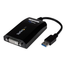 StarTech.com USB 3.0 to DVI / VGA Adapter - 2048x1152 - External Video & Graphics Card - Dual Monitor Display Adapter Cable - Supports Mac & Windows (USB32DVIPRO) - Adaptér USB / DVI - USB typ A (M) do DVI-I (F) - USB 3.0 - 15.2 cm - 2048 x 1152 support - cerná - pro P/N: DVIDDMM10, DVIDDMM6, DVIDSMM10, DVIMM6, DVISPL1DD, HDDVIMM3, HDMIDVIMM10, HDMIDVIMM6