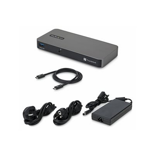 Startech - Dokovací stanice - USB4 / Thunderbolt 4 / Thunderbolt 5 - 3 x Thunderbolt 5 - 140 Watt - Velká Británie, Evropa