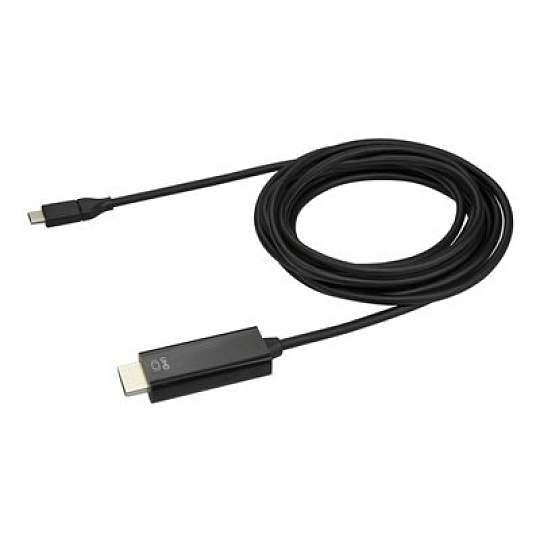 Startech 10ft (3m) USB C to HDMI Cable, 4K 60Hz USB Type C to HDMI 2.0 Video Adapter Cable, Thunderbolt 3 Compatible, Laptop to HDMI Monitor/Display, DP 1.2 Alt Mode HBR2 Cable, Black - 4K USB-C Video Cable (CDP2HD3MBNL) - Kabel adaptéru - USB-C s piny (male) do HDMI s piny (male) - 3 m - cerná - podpora 4K60 Hz (3840 x 2160) - pro P/N: TB4CDOCK