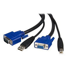 StarTech 10 ft 2-in-1 Universal USB KVM Cable - 10ft VGA KVM Cable - 10ft USB KVM Cable - 10ft KVM Switch Cable (SVUSB2N1_10) - Kabel video / USB - HD-15 (VGA), USB typ B (M) do USB, HD-15 (VGA) - 3 m - pro P/N: RKCOND17HD, SV231USBGB, SV231USBLC, SV431USB, SV431USBAE, SV431USBAEGB, SV431USBDDM StarTech 10 ft 2-in-1 Universal USB KVM Cable - 10ft VGA KVM Cable - 10ft USB KVM Cable - 10ft KVM Switch Cable (SVUSB2N1_10) - Kabel video / USB - HD-15 (VGA), USB typ B (M) do USB, HD-15 (VGA) - 3 m - pro P/N: RKCOND17HD, SV231USBGB, SV231USBLC, SV431USB, SV431USBAE, SV431USBAEGB, SV431USBDDM