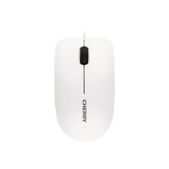 CHERRY MC 1000 - Myš - pravák a levák - optický - 3 tlačítka - kabelové - USB - bílá (horní část), černá základna