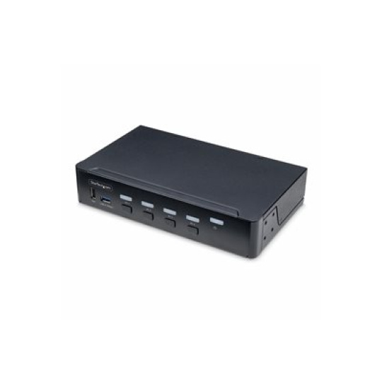 StarTech.com 4-Port DisplayPort KVM Switch, 4K 60Hz, TAA Compliant - Přepínač KVM / audio / USB - 4 x KVM / zvuk / USB - 1 místní uživatel - desktop - kompatibilní s TAA