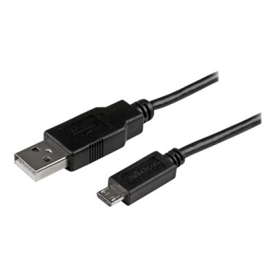 StarTech.com 15cm 6in Mobile Charge Sync USB to Slim Micro USB Cable for Phones & Tablets A to Micro B - M/M - Thin Micro USB Charge Cable (USBAUB15CMBK) - Kabel USB - Micro USB typ B (M) do USB (M) - USB 2.0 - 15 cm - cerná - pro P/N: CMDPHD2HD, DPMDPHD2HD, ST4CU424, ST4CU424EU, ST4CU424UK, ST8CU824, USBAUBSCHM