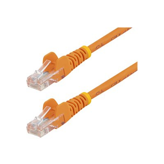 Startech 5m Orange Cat5e / Cat 5 Snagless Ethernet Patch Cable 5 m - Patch kabel - RJ-45 (M) do RJ-45 (M) - 5 m - UTP - CAT 5e - provedení bez hrbolku, licna - oranžová