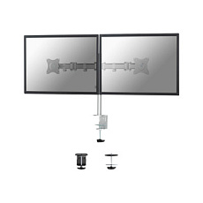 Neomounts NM-D135D - Montážní sada - plný pohyb - pro 2 LCD displeje - stříbrná - velikost obrazovky: 10"-27" - upevnění svorkou, průchodka, upevnitelné na stůl
