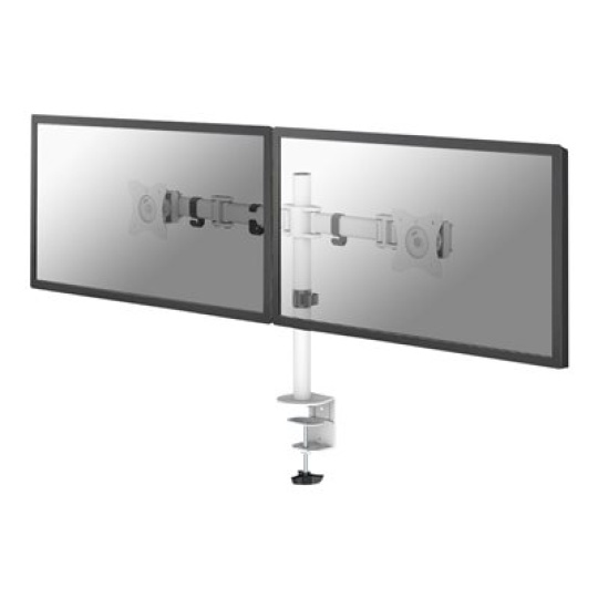 Neomounts by Newstar Select NM-D135D - Montážní sada - full-motion - pro 2 LCD displeje - bílá - velikost obrazovky: 10"-27" - upevnění svorkou, průchodka, upevnitelné na stůl