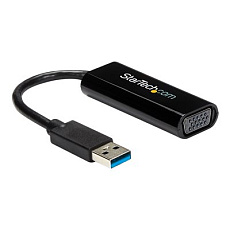 Startech USB 3.0 to VGA Adapter - Slim Design - 1920x1200 - Video adaptér - kompatibilní s TAA - USB typ A s piny (male) do HD-15 (VGA) se zdírkami (female) - 19 cm - cerná - pro P/N: MXT101MM