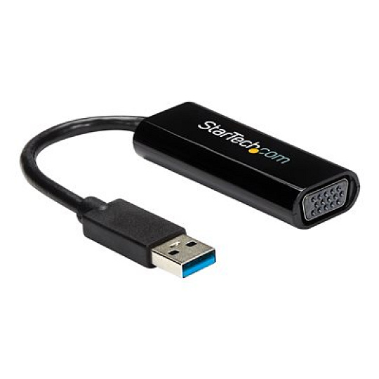 Startech USB 3.0 to VGA Adapter - Slim Design - 1920x1200 - Video adaptér - kompatibilní s TAA - USB typ A s piny (male) do HD-15 (VGA) se zdírkami (female) - 19 cm - cerná - pro P/N: MXT101MM