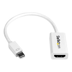 Startech Mini DisplayPort to HDMI 4K Audio / Video Converter - mDP 1.2 to HDMI Active Adapter for MacBook Pro/Air - 4K @ 30Hz - White (MDP2HD4KSW) - Video adaptér - Mini DisplayPort s piny (male) do HDMI se zdírkami (female) - 15 cm - bílá - aktivní, podpora 4K30Hz (3840 x 2160) Startech Mini DisplayPort to HDMI 4K Audio / Video Converter - mDP 1.2 to HDMI Active Adapter for MacBook Pro/Air - 4K @ 30Hz - White (MDP2HD4KSW) - Video adaptér - Mini DisplayPort s piny (male) do HDMI se zdírkami (female) - 15 cm - bílá - aktivní, podpora 4K30Hz (3840 x 2160)