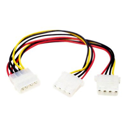 StarTech.com LP4 to 2x LP4 Power Y Splitter Cable M/F - LP4 Splitter - Molex Y Splitter - Molex Splitter (PYO2L) - Elektrický kabel - 4 pinové interní napájení (F) do 4 pinové interní napájení (M) - 0.2 m - pro P/N: ATX2POWER450, ATX2POWR350E, ATX2POWR400E, HSB225S3R, IDE2SAT2, S25SLOTR, SATSASBP425