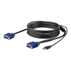 StarTech.com 10 ft. (3 m) USB KVM Cable for StarTech.com Rackmount Consoles - VGA and USB KVM Console Cable (RKCONSUV10) - Kabel video / USB - mini-VGA (M) do USB, HD-15 (VGA) (M) - 3 m - pro P/N: RKCONS1701, RKCONS1708K, RKCONS1716K, RKCONS17HD, RKCONS1908K, RKCONS1916K