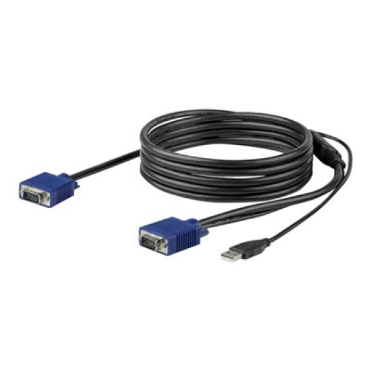 StarTech.com 10 ft. (3 m) USB KVM Cable for StarTech.com Rackmount Consoles - VGA and USB KVM Console Cable (RKCONSUV10) - Kabel video / USB - mini-VGA (M) do USB, HD-15 (VGA) (M) - 3 m - pro P/N: RKCONS1701, RKCONS1708K, RKCONS1716K, RKCONS17HD, RKCONS1908K, RKCONS1916K