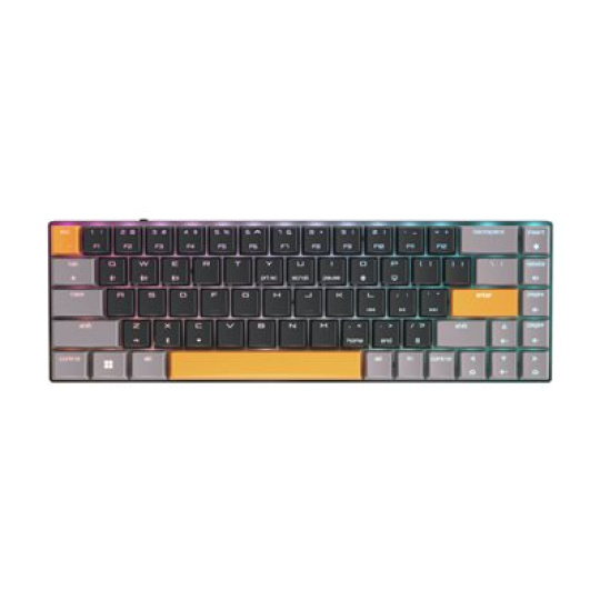 CHERRY MX MX-LP 2.1 - Klávesnice - kompaktní - podsvícení - bezdrátový - Bluetooth 5.2, 2.4 GHz, USB-C - QWERTY - americká - klávesový spínac: CHERRY MX Low Profile RGB Speed