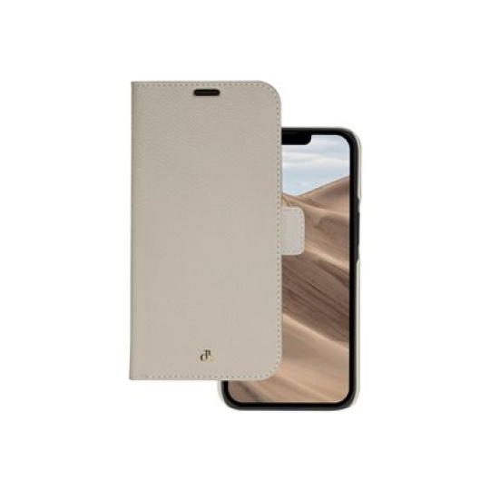 dbramante1928 New York - Pouzdro s klopou pro mobilní telefon - pebbled full-grain sustainable leather - sand dune - pro Apple iPhone 14 Pro