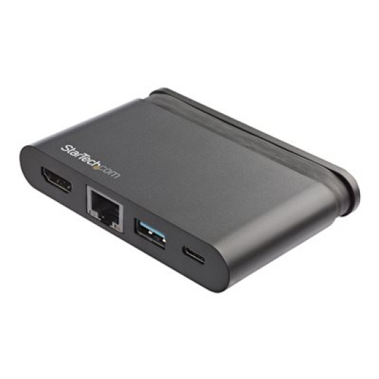 StarTech.com USB C Multiport Adapter, USB-C Travel Mini Dock to 4K HDMI with 100W PD 3.0 Pass-Through, USB-A USB-C, Gigabit Ethernet, Portable USB 3.0 Type-C Dock with 100W Power Delivery - Mac, Windows, Chrome (DKT30CHCPD) - Dokovací stanice - USB-C - 1GbE