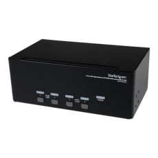 StarTech.com 4 Port Triple Monitor DVI USB KVM Switch with Audio & USB 2.0 Hub - Multi Monitor KVM - USB DVI KVM Switch (SV431TDVIUA) - Prepínac KVM / audio / USB - 4 x KVM / zvuk / USB - 1 místní uživatel - desktop - pro P/N: SV431RACK, SVA12M2NEUA, SVA12M5NA