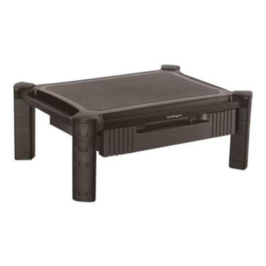 StarTech.com Adjustable Monitor Riser - Drawer - Monitors up to 32"- Adjustable Height - Monitor Stand - Computer Monitor Riser (MONSTADJD) - Stojan (stand surface, 8 small risers, 4 large risers) - pro obrazovka - plast - cerná - velikost obrazovky: 13"-32"