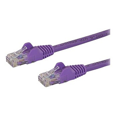 Startech 50cm CAT6 Ethernet Cable, 10 Gigabit Snagless RJ45 650MHz 100W PoE Patch Cord, CAT 6 10GbE UTP Network Cable w/Strain Relief, Purple, Wiring is UL Certified/TIA - Category 6 - 24AWG (N6PATC50CMPL) - Sítový kabel - RJ-45 (M) do RJ-45 (M) - 50 cm - UTP - CAT 6 - provedení bez hrbolku, licna - purpurová
