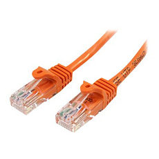 Startech 1m Orange Cat5e / Cat 5 Snagless Patch Cable - Patch kabel - RJ-45 (M) do RJ-45 (M) - 1 m - UTP - CAT 5e - podložka, provedení bez hrbolku - oranžová
