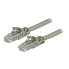 StarTech.com 15m CAT6 Ethernet Cable, 10 Gigabit Snagless RJ45 650MHz 100W PoE Patch Cord, CAT 6 10GbE UTP Network Cable w/Strain Relief, Grey, Fluke Tested/Wiring is UL Certified/TIA - Category 6 - 24AWG (N6PATC15MGR) - Patch kabel - RJ-45 (M) do RJ-45 (M) - 15 m - UTP - CAT 6 - lisovaný, provedení bez hrbolku - šedá