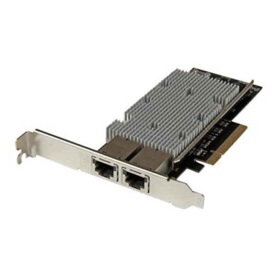 StarTech.com 2-Port 10Gb PCIe NIC with Native Link Aggregation - 10Gbase-t Ethernet Card - 100/1000/10000 Mbps LAN Card (ST20000SPEXI) - Sítový adaptér - PCIe 2.0 x8 nízký profil - 10Gb Ethernet x 2 - cerná - pro P/N: BNDTB10GI, BNDTB210GSFP, BNDTB310GNDP, BNDTB410GSFP, BNDTB4M2E1, BNDTBUSB3142