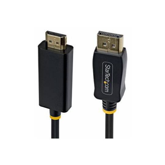 Startech - Kabel adaptéru - DisplayPort s piny (male) do HDMI s piny (male) - 2 m - cerná - podpora 4K60Hz, Jednosmerný, aktivní